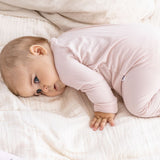 Mameluco con cierre Soft Pink Ribbed Bamboo