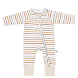 Mameluco con cierre Farm Stripes Bamboo