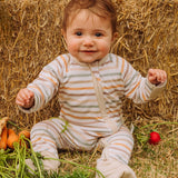 Mameluco con cierre Farm Stripes Bamboo
