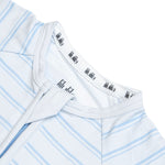 Ride stripes print bamboo baby sleepsuit with two-way zip