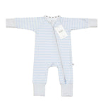 Ride stripes print bamboo baby two-piece pajama set