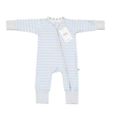 Ride stripes print bamboo baby two-piece pajama set