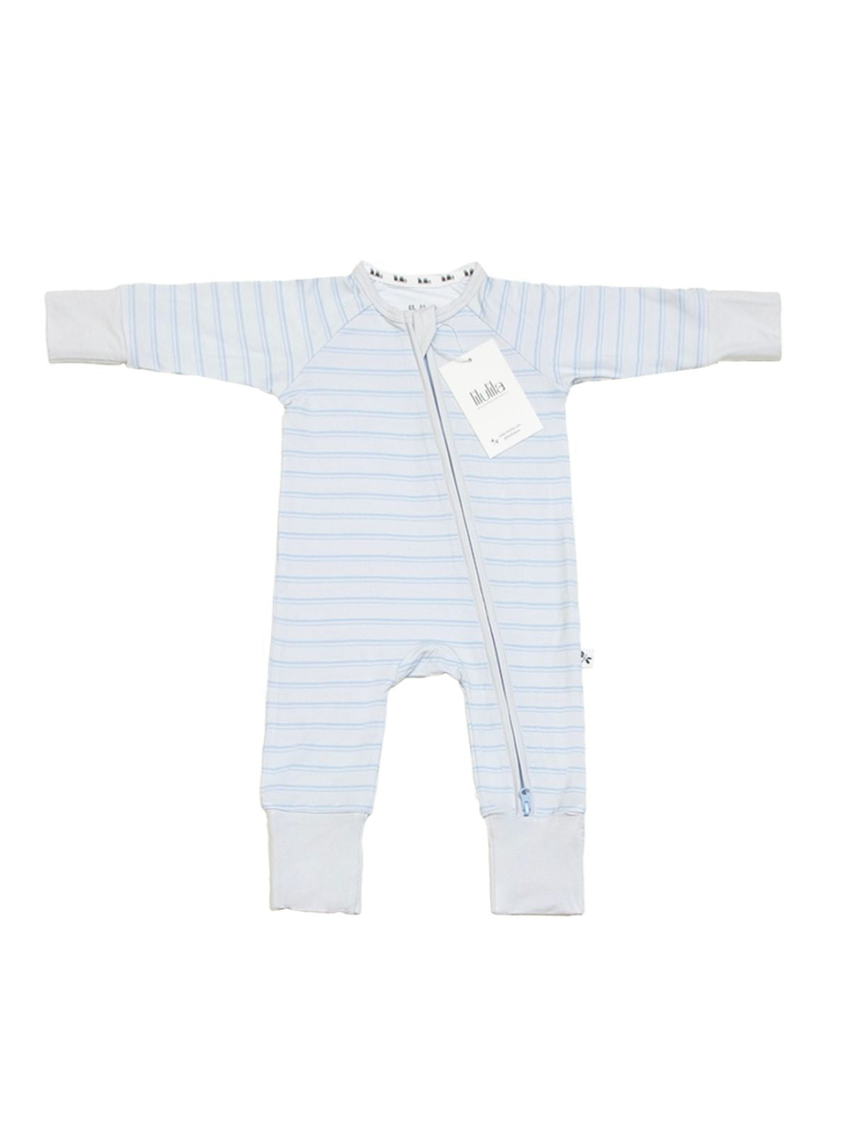 Ride stripes print bamboo baby two-piece pajama set