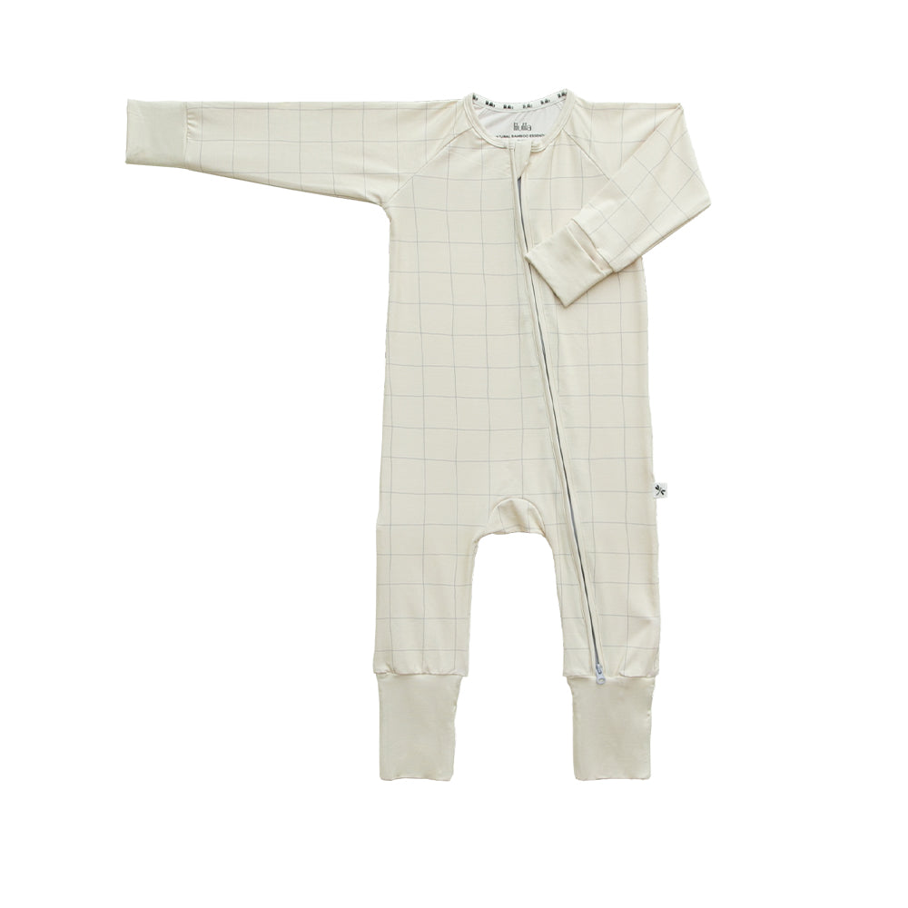 Check Bamboo Zippy Romper - Lilulila
