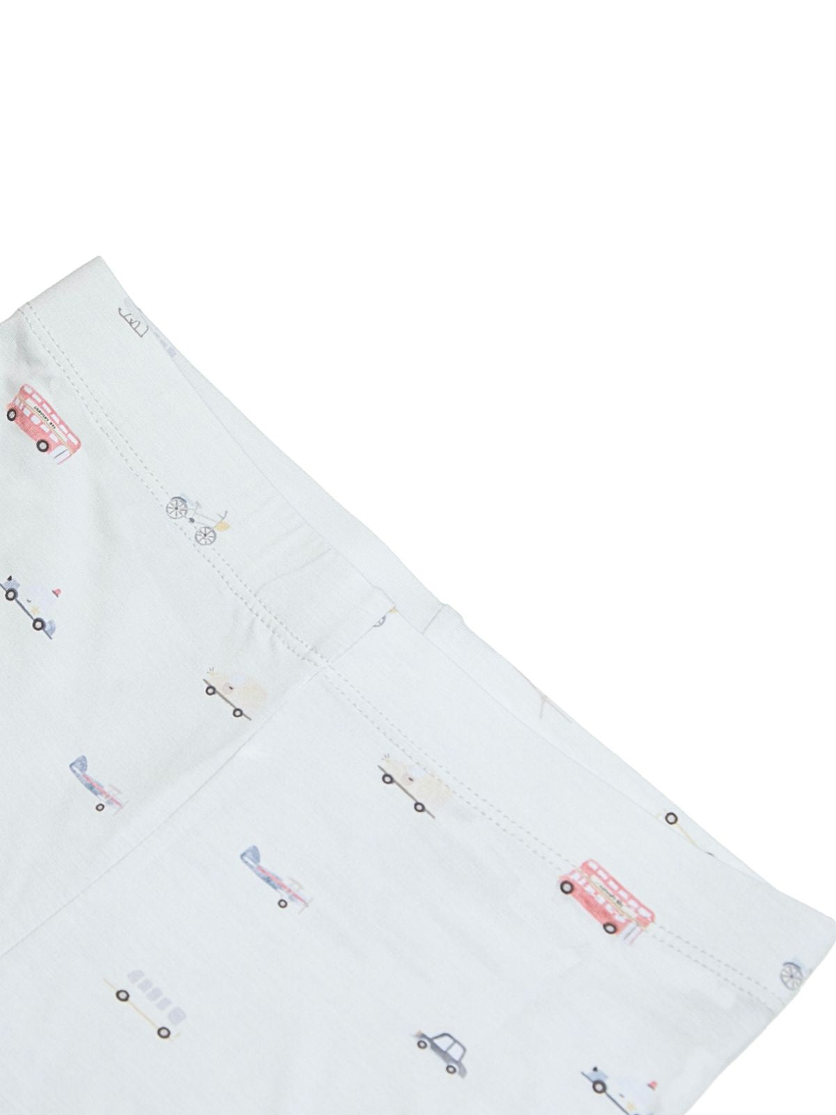 Little Ride print bamboo baby short pajama top and bottoms set