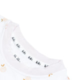 Peach print bamboo baby short pajama top and bottoms set