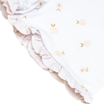 Peach print bamboo baby short two-piece pajama set