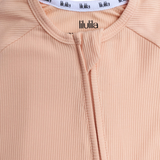 Mameluco con cierre Coral Ribbed Bamboo