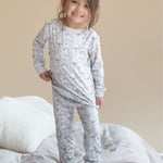 Bouquet print bamboo baby two-piece pajama set