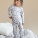 Bouquet print bamboo baby two-piece pajama set