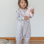 Bouquet print bamboo baby sleeping bag with feet (TOG 2.5)