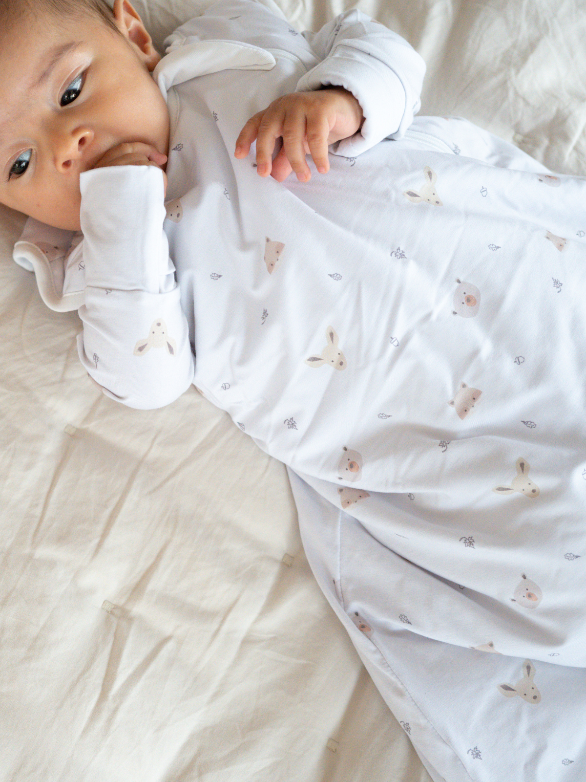 Forest friends print bamboo baby sleeping bag (TOG 2.5)