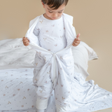 Forest friends print bamboo baby sleeping bag with feet (TOG 2.5)