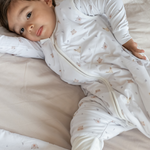 Forest friends print bamboo baby sleeping bag with feet (TOG 2.5)