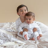 Forest friends print bamboo baby pajama top and bottoms set