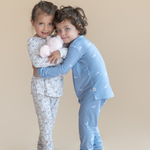 Airplane print bamboo baby two-piece pajama set