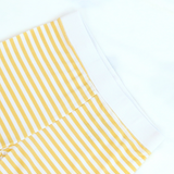 Pijama corto de dos piezas en bambú Yellow Stripes