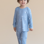 Airplane print bamboo baby two-piece pajama set
