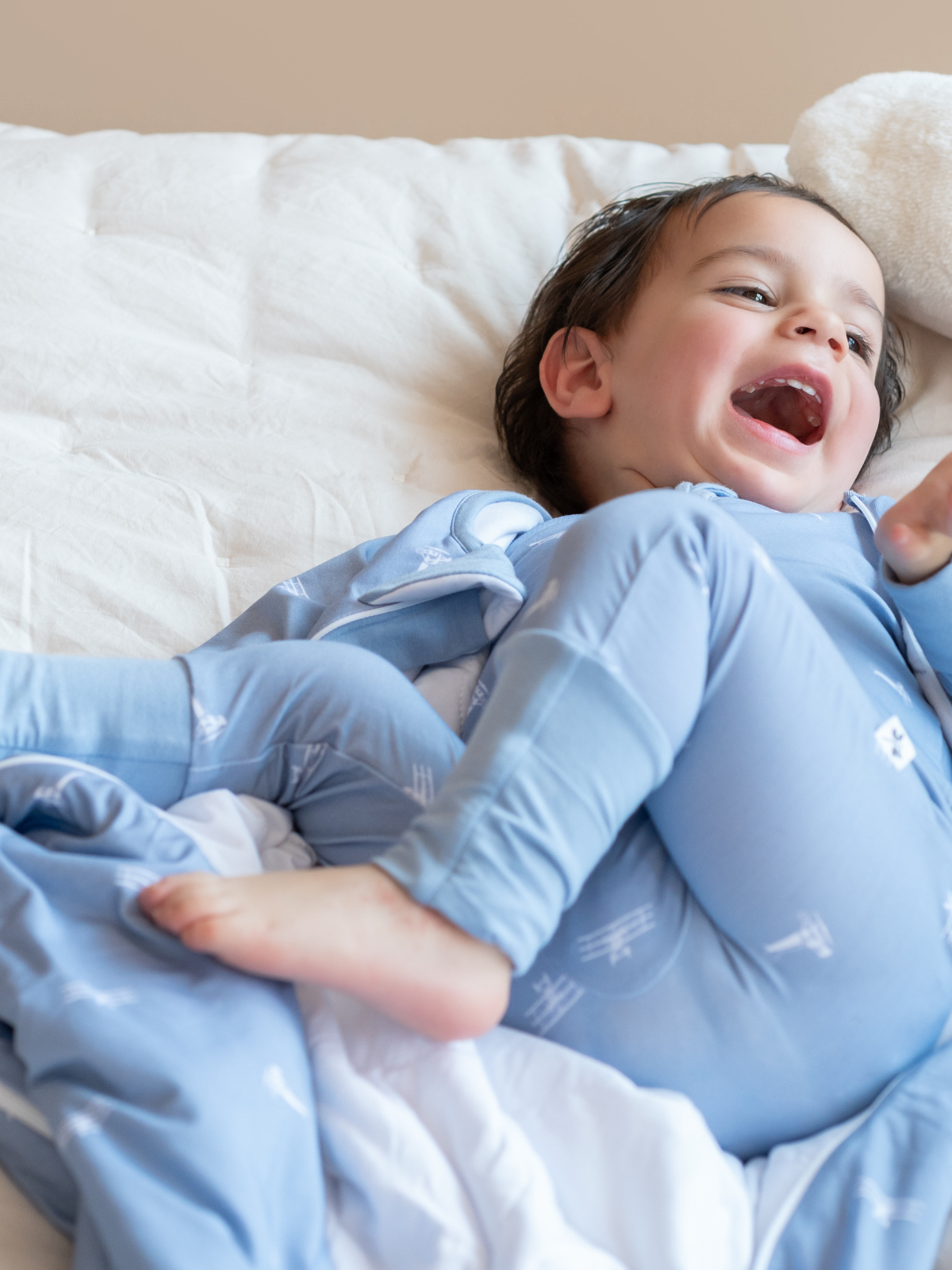 Airplane print bamboo baby sleeping bag (TOG 2.5)