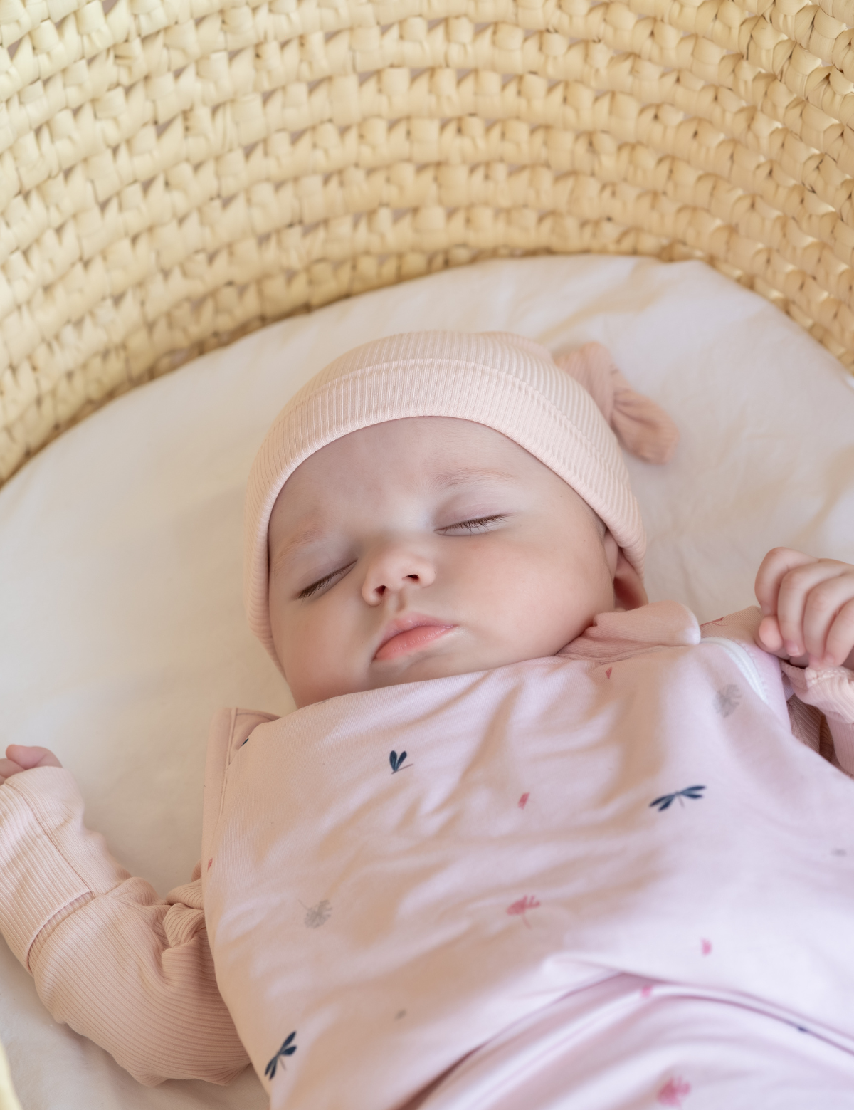 Wild Pink print bamboo baby sleeping bag (TOG 2.5)