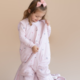 Wild Pink Bamboo Sleeping Bag with Feet