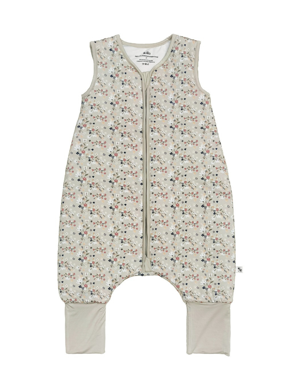 Bouquet print bamboo baby wearable blanket sleeping bag with feet