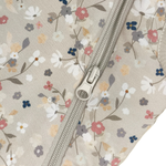 Floral bouquet print bamboo baby sleepsuit with two-way zip