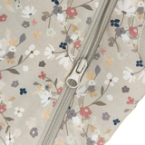 Floral bouquet print bamboo baby sleepsuit with two-way zip