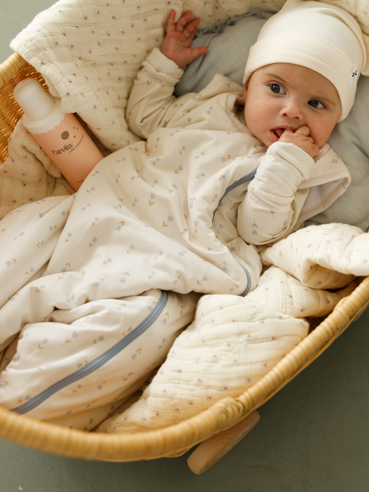 Tulip print bamboo baby sleeping bag (TOG 2.5)