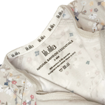 Floral bouquet print bamboo baby zippy romper with two-way zip