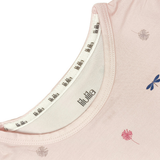 Wild Pink print bamboo baby pajama top and bottoms set
