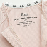 Mameluco con cierre Soft Pink Ribbed Bamboo