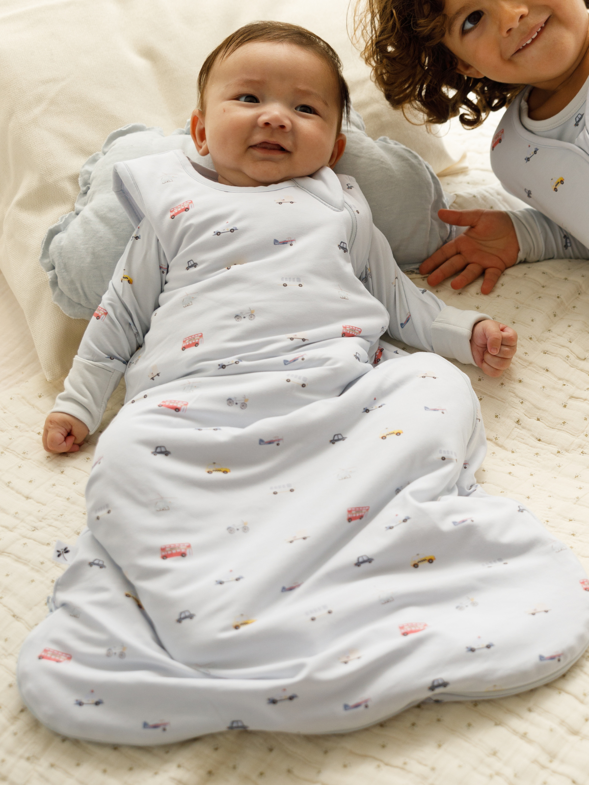 Little Ride print bamboo baby sleeping bag (TOG 2.5)