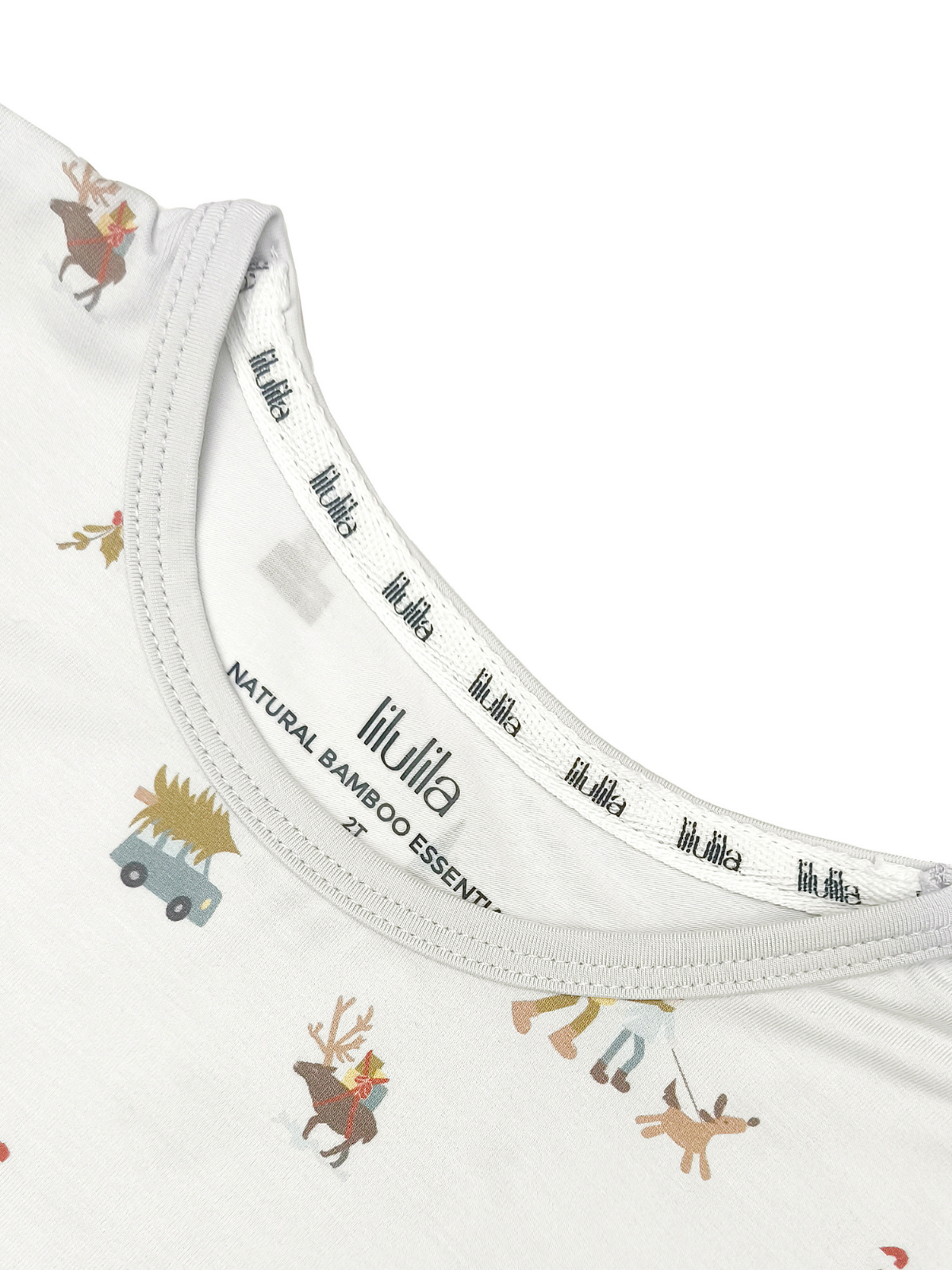 Winter village print bamboo baby two-piece pajama set