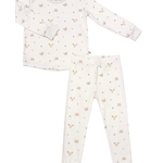Forest friends print bamboo baby pajama top and bottoms set
