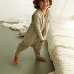 Footprint print bamboo baby sleeping bag with feet (TOG 2.5)