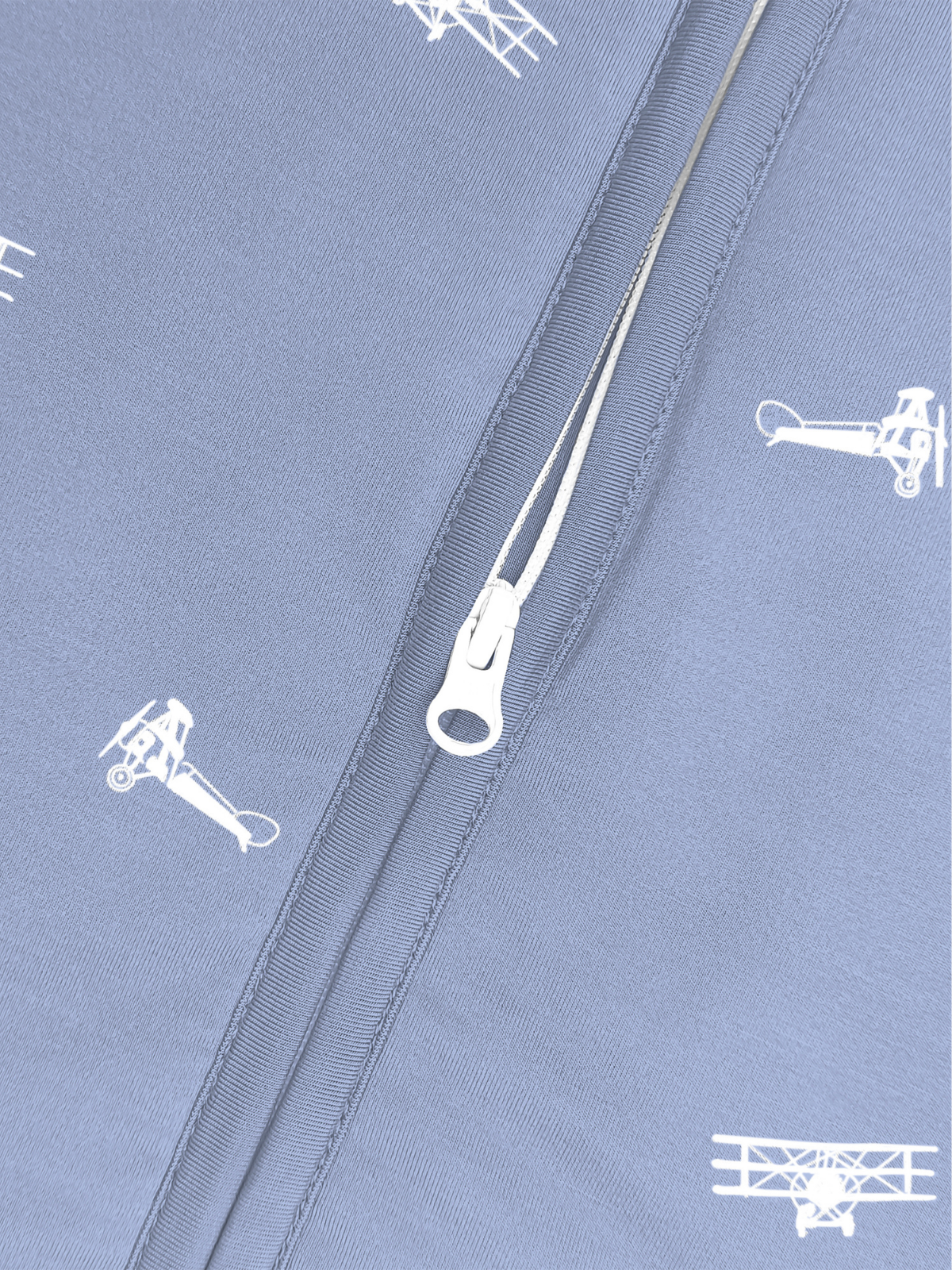 Airplane print bamboo baby wearable blanket sleeping bag with feet