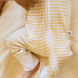 Mameluco con cierre Yellow Stripes Bamboo