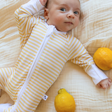 Mameluco con cierre Yellow Stripes Bamboo