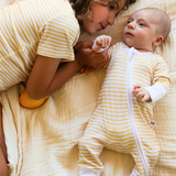 Mameluco con cierre Yellow Stripes Bamboo