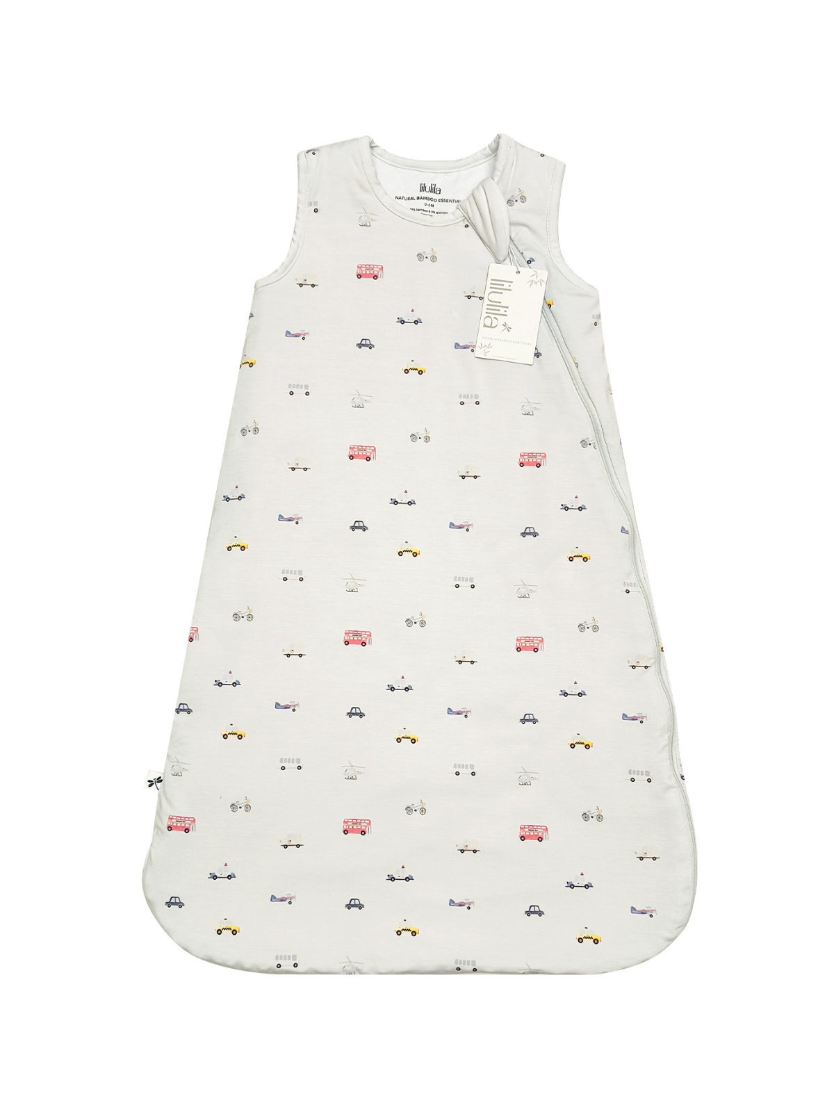 Little Ride print bamboo baby sleeping bag (TOG 2.5)