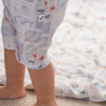 Ocean life print bamboo baby muslin cloth
