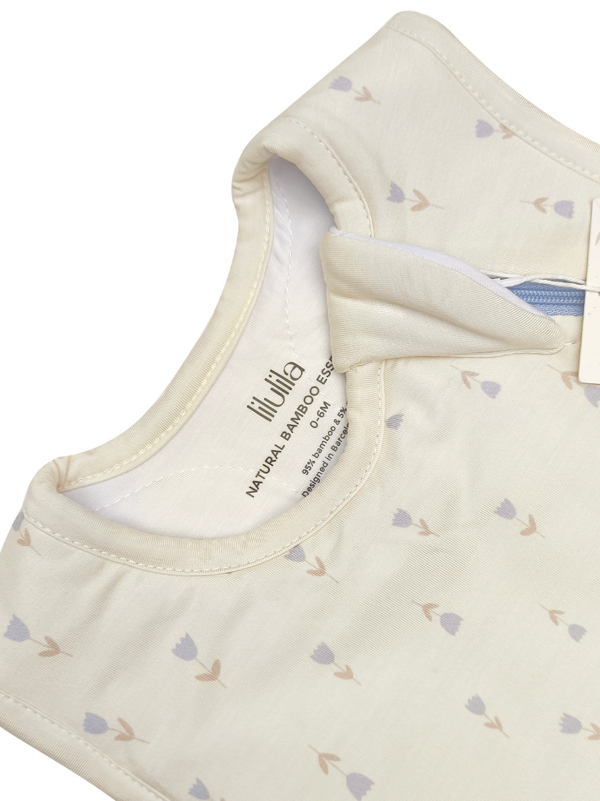Tulip print bamboo baby wearable blanket sleeping bag