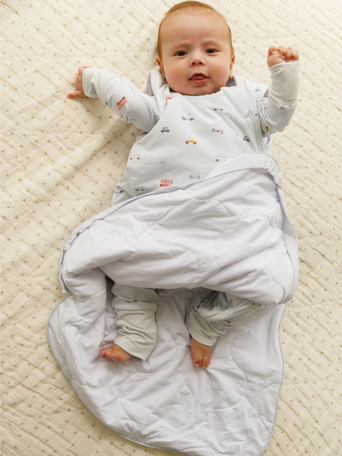 Little Ride print bamboo baby wearable blanket sleeping bag