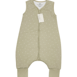 Footprint print bamboo baby wearable blanket sleeping bag with feet