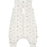 Little Ride print bamboo baby wearable blanket sleeping bag with feet