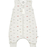 Little Ride print bamboo baby wearable blanket sleeping bag with feet
