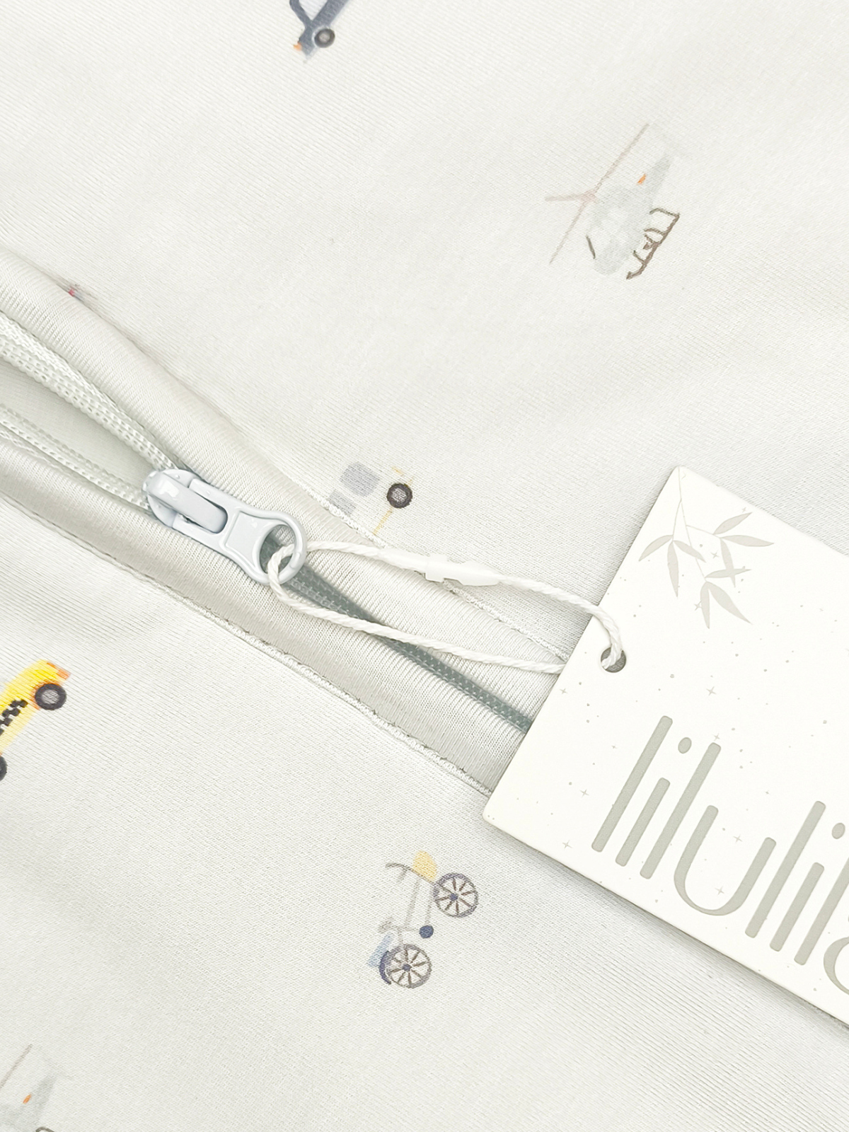 Little Ride print bamboo baby sleeping bag (TOG 2.5)