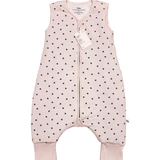 Little hearts print bamboo baby wearable blanket sleeping bag with feet