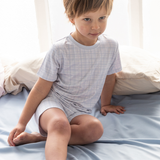 Pijama corto de dos piezas Blue Vichy Bamboo